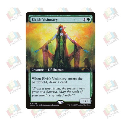 牌客窝 万智牌 火线齐心 妖精幻视师 Elvish Visionary 铁 绿 闪