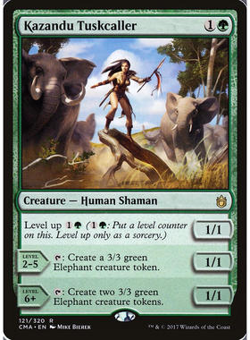 牌客窝 万智牌 卡赞度召牙师 Kazandu Tuskcaller  金 绿