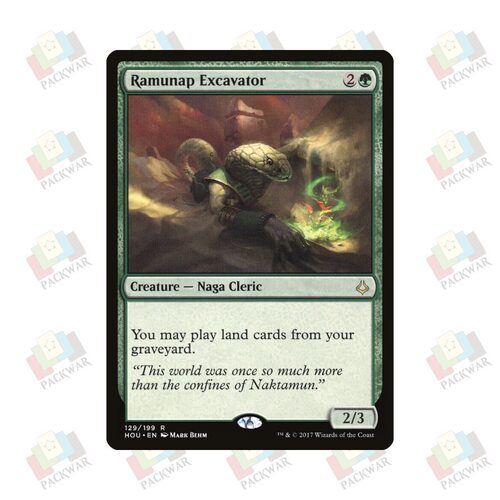 牌客窝 万智牌 拉慕拿开挖人 Ramunap Excavator 金 绿 闪