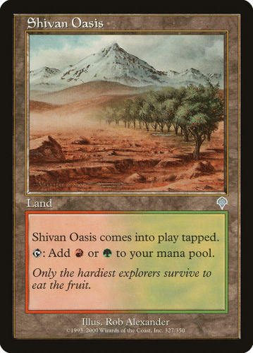 牌客窝 万智牌 西瓦绿洲 Shivan Oasis 银 地