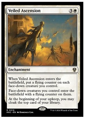 牌客窝 万智牌  蒙纱飞升 Veiled Ascension 金 白