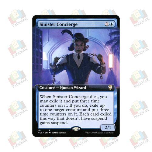 牌客窝 万智牌 助恶门房 Sinister Concierge 金 蓝 闪