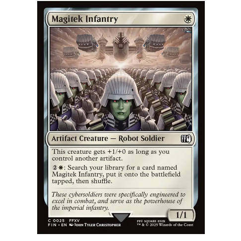 牌客窝 万智牌 魔导兵 Magitek Infantry 铁 白 闪