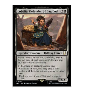 万智牌 袋底洞保护者洛比莉亚 Lobelia, Defender of Bag 金 黑