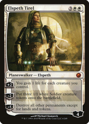 牌客窝 万智牌  艾紫培提瑞  Elspeth Tirel 秘稀 白