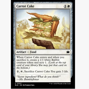 牌客窝 万智牌 胡萝卜蛋糕 Carrot Cake 铁 白色