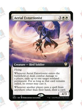 牌客窝 万智牌 翔空勒赎手 Aerial Extortionist 金 白 闪