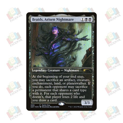 牌客窝 万智牌 觉醒梦魇布蕾德 Braids, Arisen Nightmare 金 黑