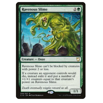 牌客窝 万智牌  贪食黏菌  Ravenous Slime  金 绿 英文