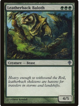 牌客窝 万智牌  革龟巴洛西  Leatherback Baloth  银 绿 闪