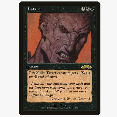 牌客窝 万智牌 痛恶 Hatred 金 黑