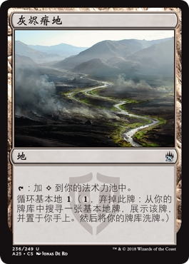 牌客窝 万智牌 灰烬瘠地 Ash Barrens 银 地 闪