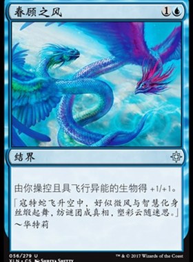 牌客窝 万智牌  眷顾之风 Favorable Winds 银 蓝色
