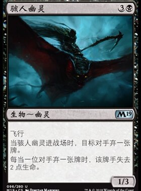 牌客窝 万智牌  骇人幽灵 Fell Specter 银 黑