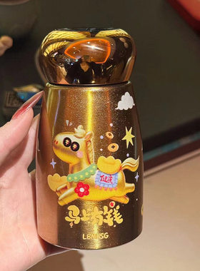 马上有钱口袋杯316不锈钢保温杯智能显温小巧随身杯迷你便携水杯