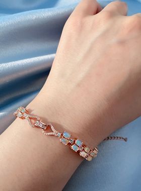 【BW宝石】火欧珀宝石手链，带证书