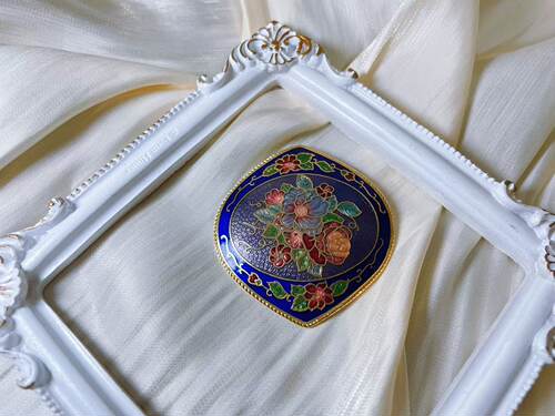 【BW中古】中古vintage景泰蓝丝巾扣