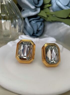 【BW中古】Dorlan经典款海蓝色宝石耳钉耳夹两戴款耳环