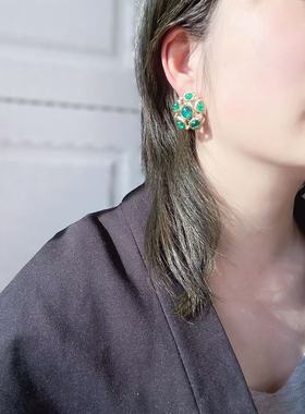 【BW中古】Kenneth&Lane打标1980's KJL翡翠绿色耳钉