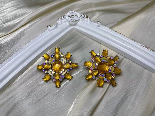 【BW中古】中古vintage金色雪花耳夹