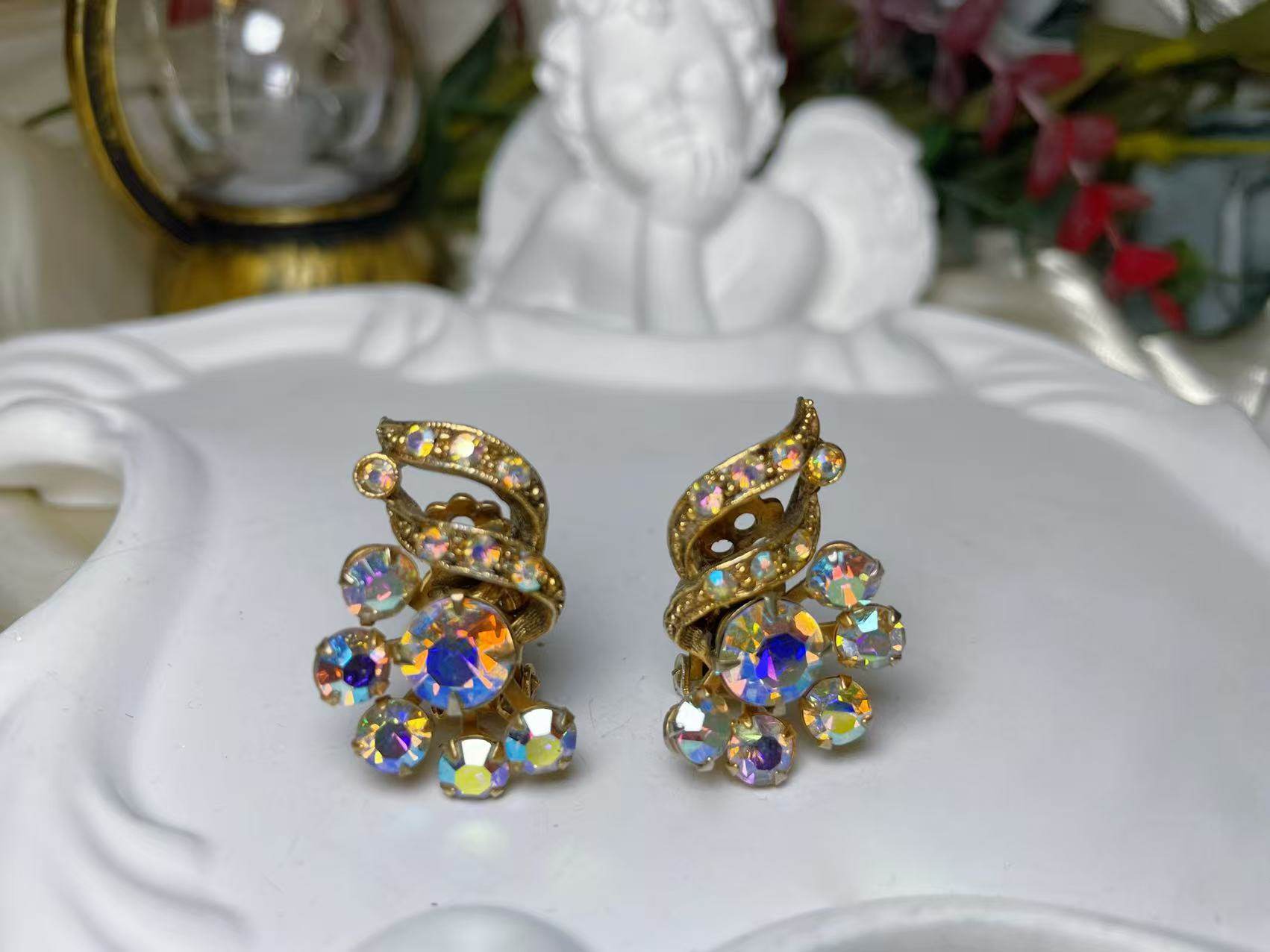 【BW中古】中古小众牌Selini稀有款打标炫彩莱茵石耳夹,饰品/流行首饰/时尚饰品新,耳夹,淘宝优惠券,粉丝福利购,淘宝优惠卷