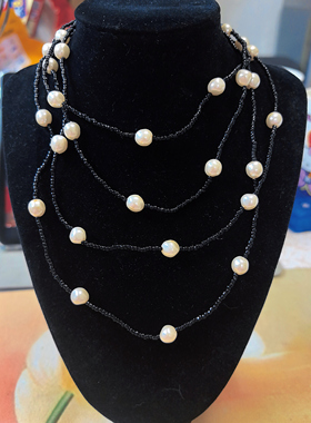 【BW珍珠】多圈尖晶石配巴洛克珍珠项链，全新就一条，特价68