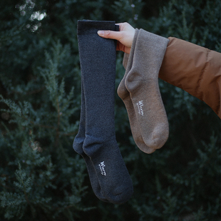 王炸 日系保暖中长筒加厚毛圈小腿袜显瘦微压高品质JK纯棉袜 冬季