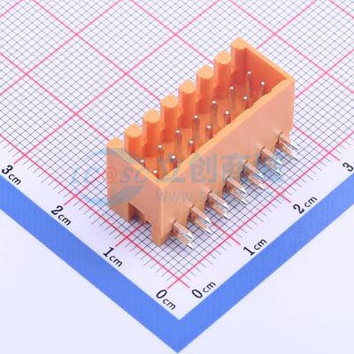 插拔式接线端子 KF2EDGERC-3.5-2*7P 弯插,P=3.5mm 板端/插座-闭