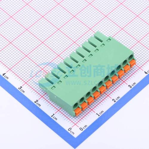 插拔式接线端子 DB2EKN-3.81-10P-GN P=3.81mm 插头 1x10P 原装