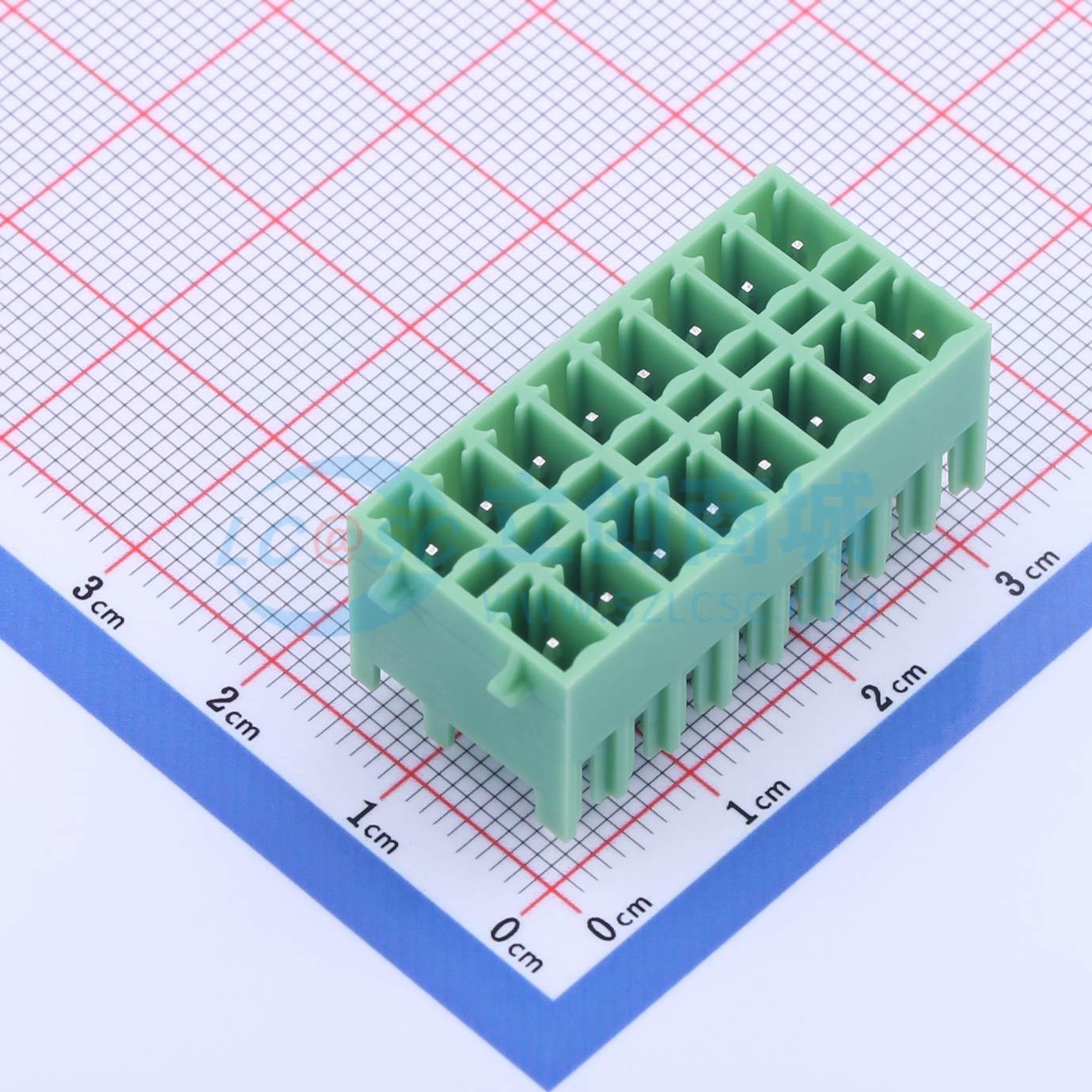 插拔式接线端子 KF2EDGKVG-3.81-2*8P  3.81mm 板端/插座-闭口 2x