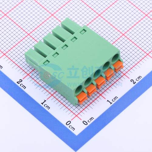 插拔式接线端子 DB2EKN-3.81-5P-GN P=3.81mm 插头 1x5P 原装正品