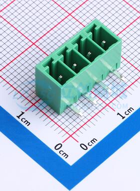 插拔式接线端子 MX15EDGRC-3.81-04P-GN01-Cu-A 弯插,P=3.81mm 板