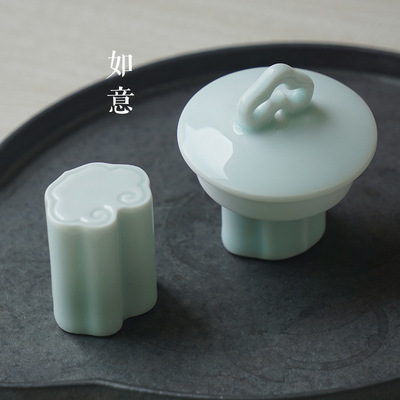 班意景德镇青瓷盖托手工打磨茶道