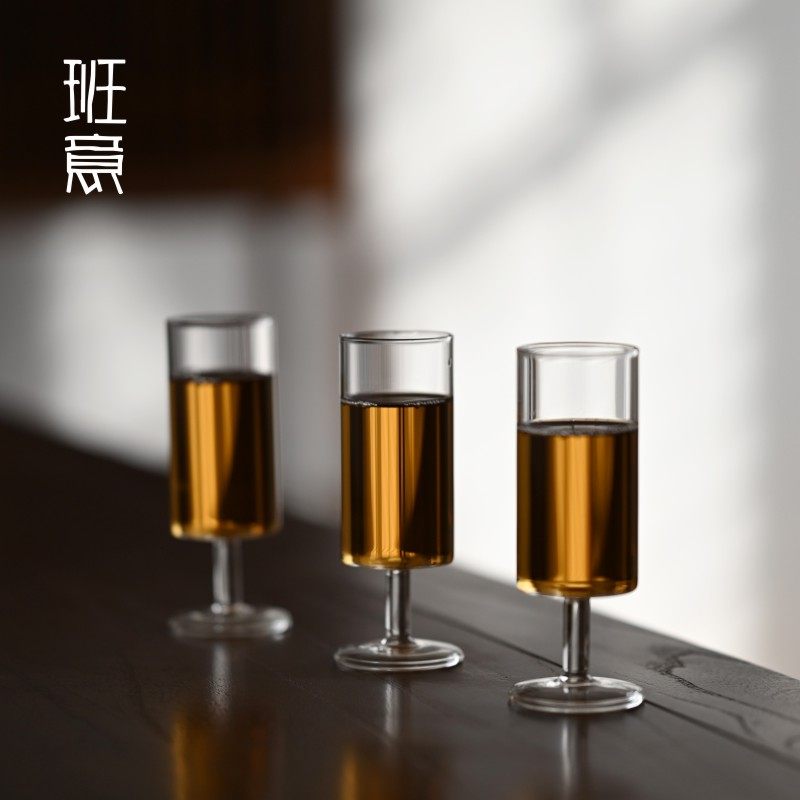 猴魁杯专用耐热玻璃杯高脚直身绿茶杯香槟杯创意个性杯子功夫茶具,餐饮具,玻璃杯,淘宝优惠券,粉丝福利购,淘宝优惠卷
