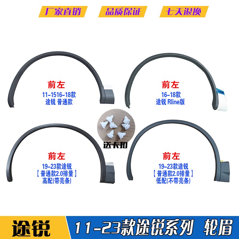 11-23款进口途锐前轮眉后轮眉 翼子板饰条 叶子板防撞条Rline版