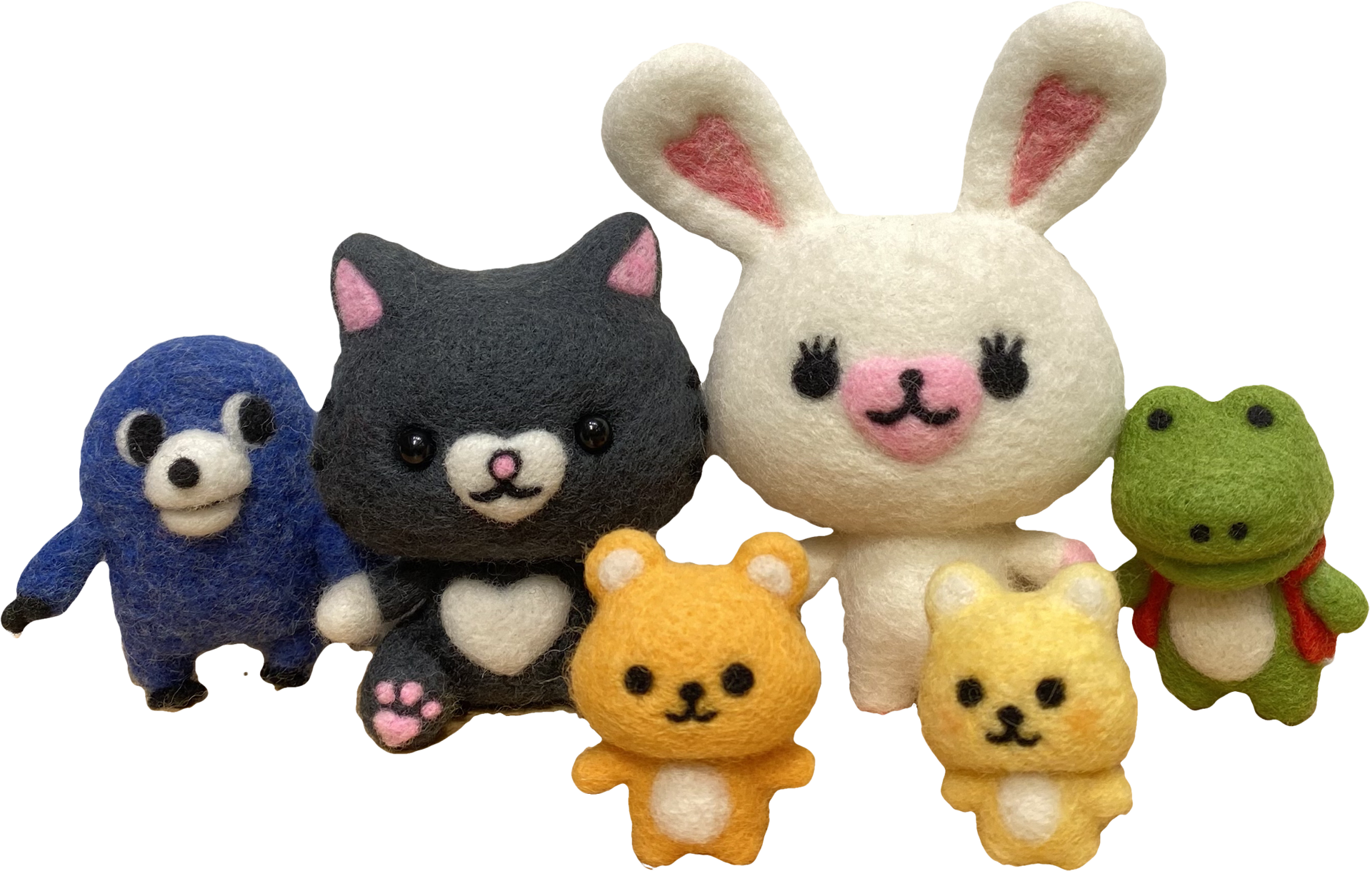 毛毡共和×mofy棉花小兔正版授权羊毛毡玩偶表情包呆萌diy成品钥