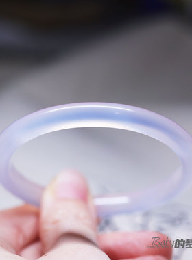 纯天然玛瑙手镯白月光玉镯女款冰种玉髓高冰透荔枝冻原色（宽7-8