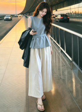 巨好看独特漂亮绝美两件套装无袖上衣裤裙女2026新款夏季韩系穿搭