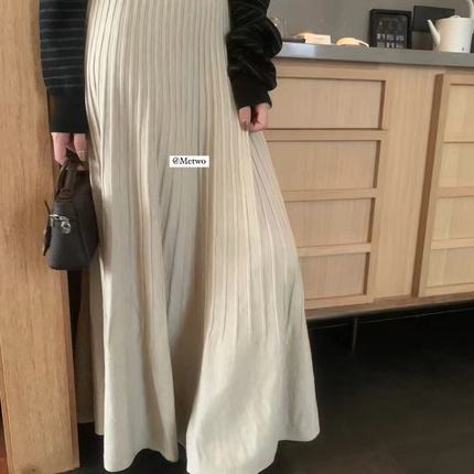 安迪绒伞裙高腰显瘦长裙子女装2025秋冬新款半身裙女