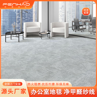 东方星月微澜高档办公室商用长条地毯尼龙阻燃环保PE软底广州深圳