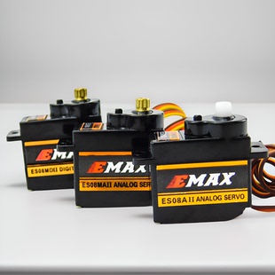 银燕0ES08A 08MA 08MD舵机EMAX伺服器9克12g正向反向塑料金属II代