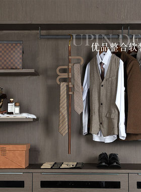 衣帽间摆件衣柜主卧意式现代男士西服外套上衣陈列样板房软装饰品