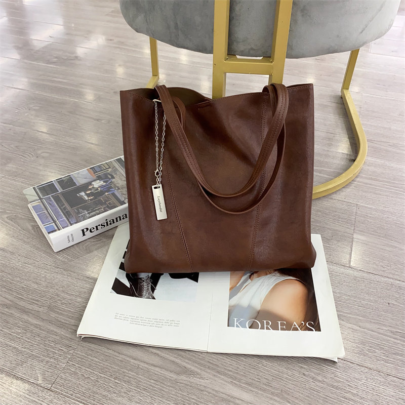 2025秋冬新款时尚托特包休闲慵懒风大容量腋下单肩包手提子母包女