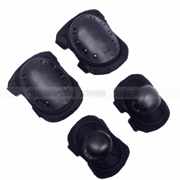 黑色护具 战术护具 护膝 护肘 四件套 真人野战CS护膝