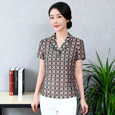 中年妈妈2026新款速干网纱T恤