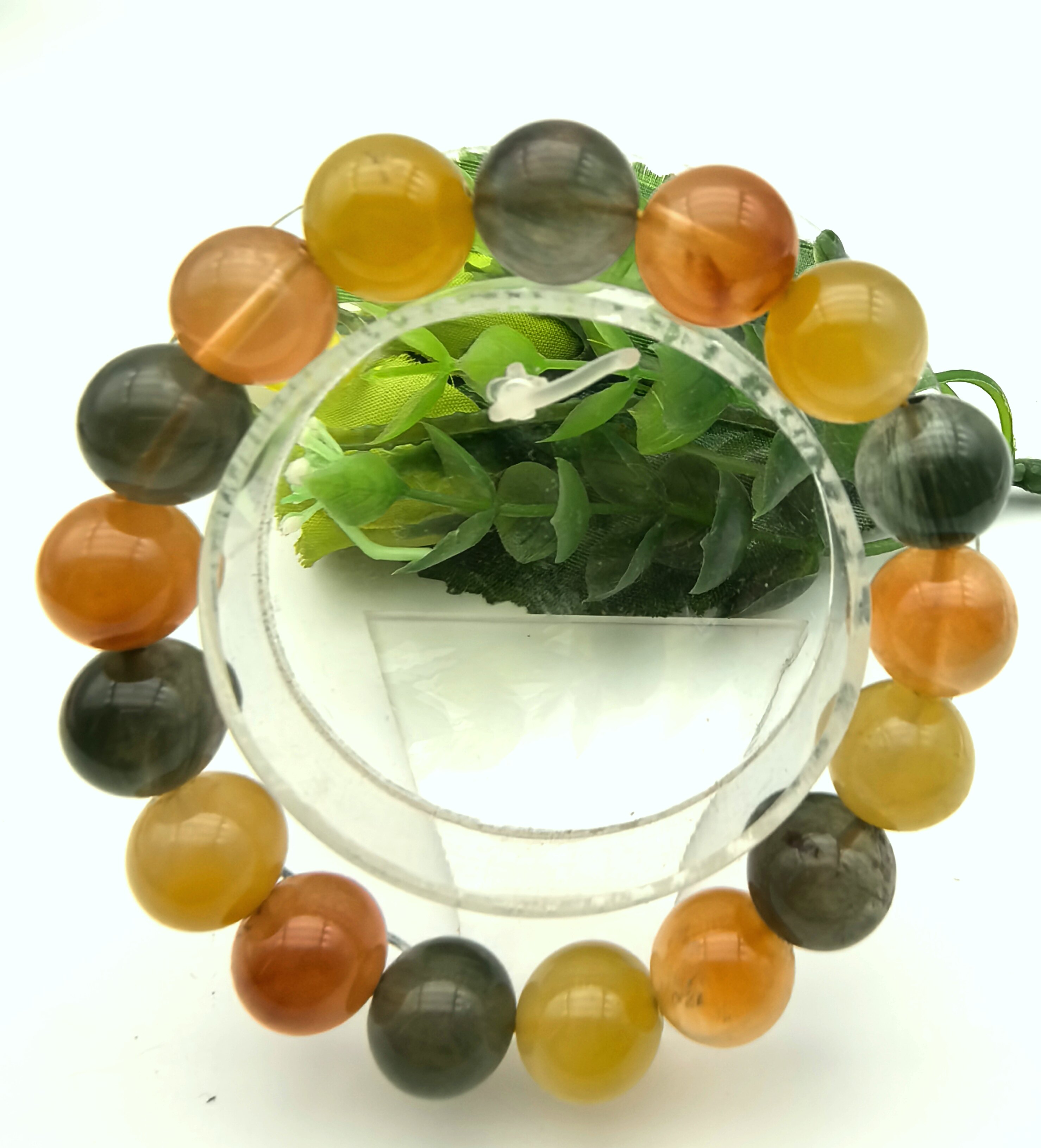 天然福禄寿水晶手链女红绿黄发晶手串妈妈女友闺蜜生日礼物a26