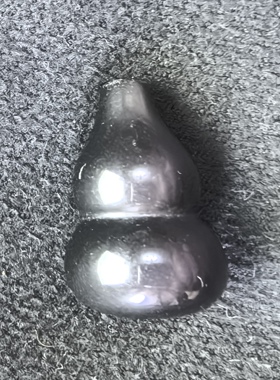 领袖石～天然黑曜石水晶葫芦吊坠挂坠男女款情侣款一物一图A33