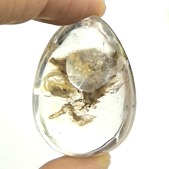 戴面具的小怪兽天然黄胶花水晶吊坠挂件男女款一物一图A40-30