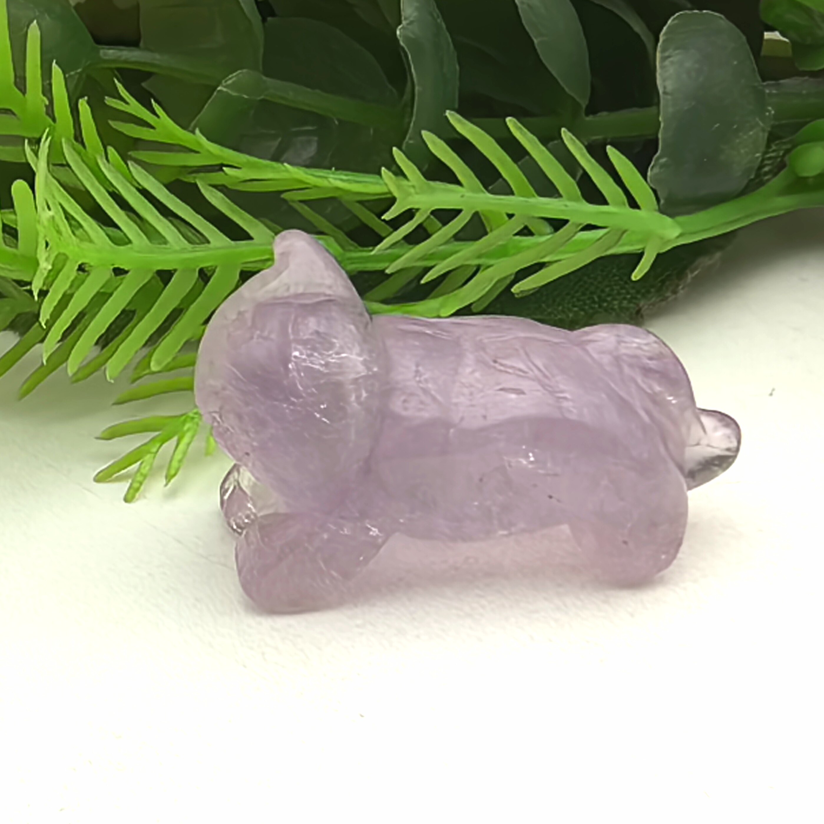 灵猫招宝～天然紫水晶雕刻招财猫吊坠挂件一物一图A51-161