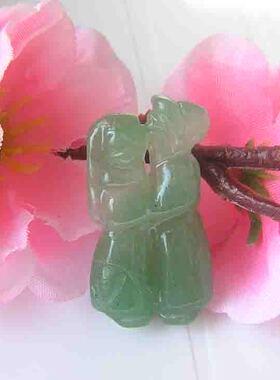 纯天然招财挂件绿东陵玉特价